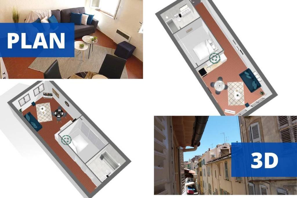Le Jos - 2min Palais-100m Mer-verrière Côte D'azur Appartamento *
